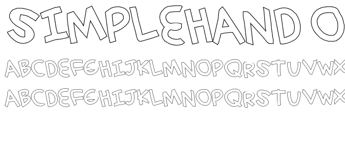 simplehand outline font